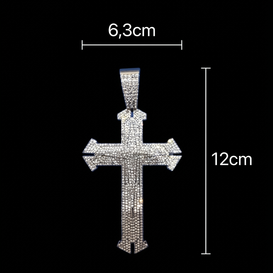 PENDENTE DRIP CROSS - SILVER
