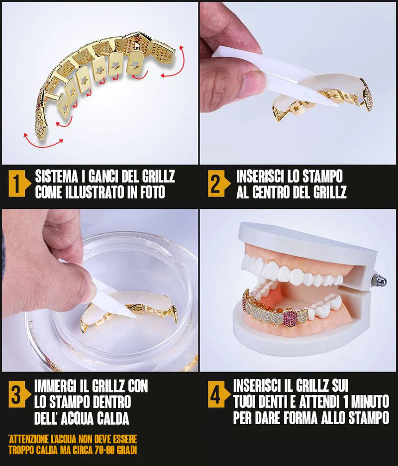 Grillz Iced Out - Oro
