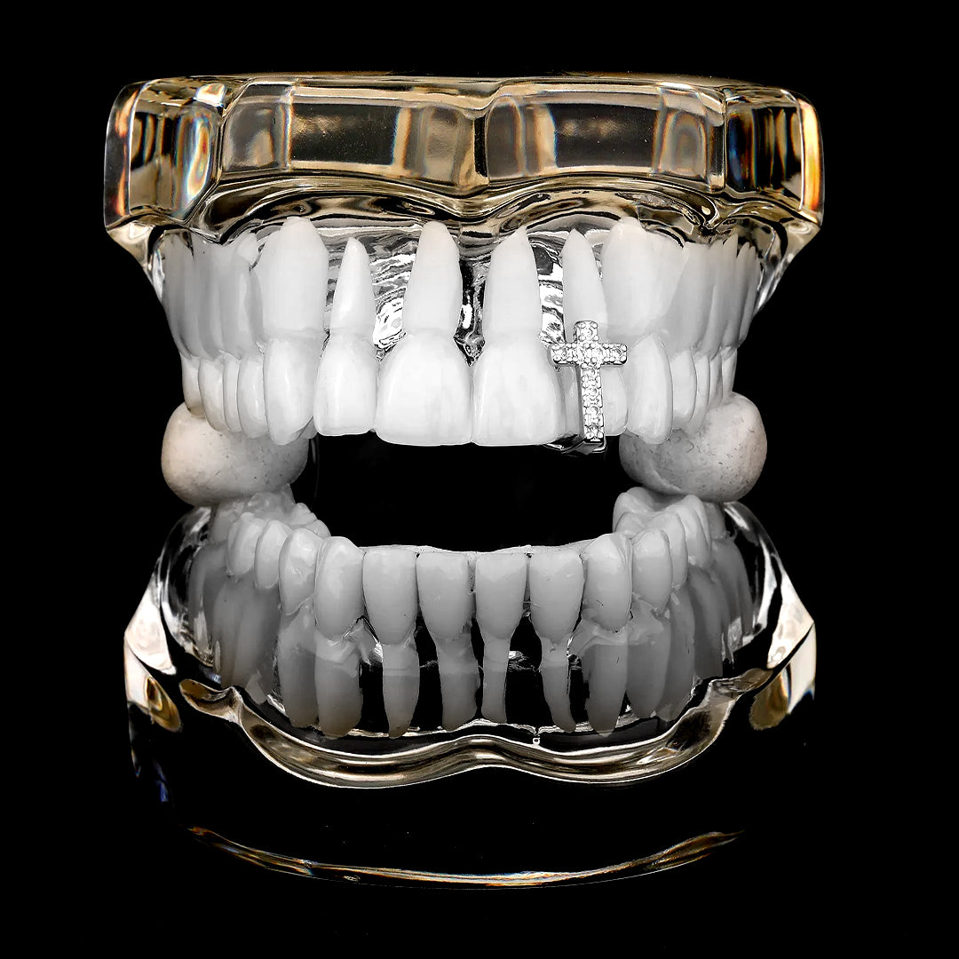 Grillz Single Cross - Silver