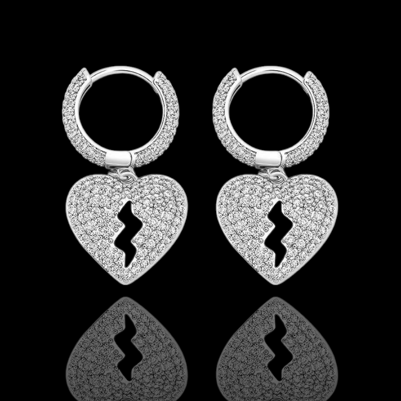 Orecchini Cuore Rotto - Silver
