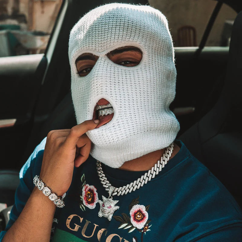 SET ICE GENGAR V2 - Collana Cuban e Pendente - Silver