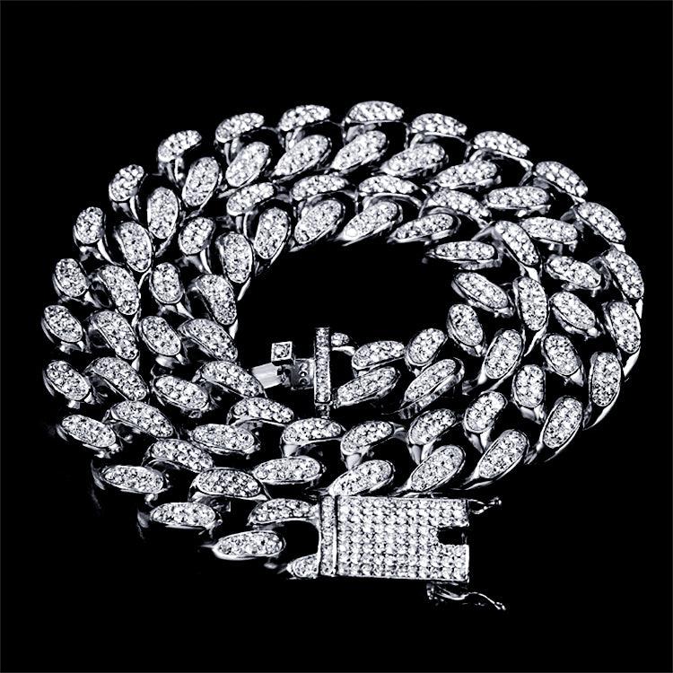 Collana Ice Cuban - Silver (6071343218851)