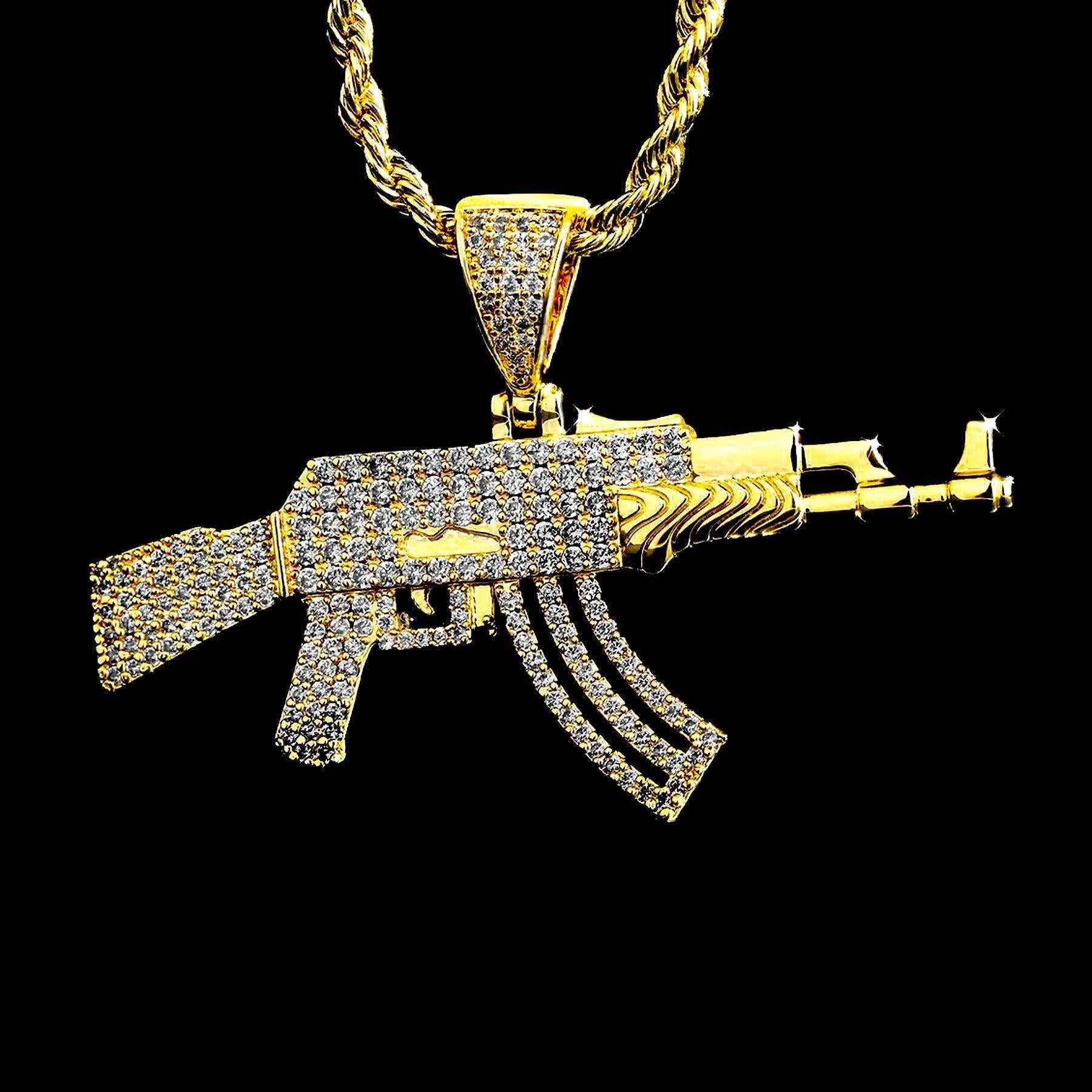 AK-47 Collana oro diamanti | Pendente ak47 - Primo Jewels