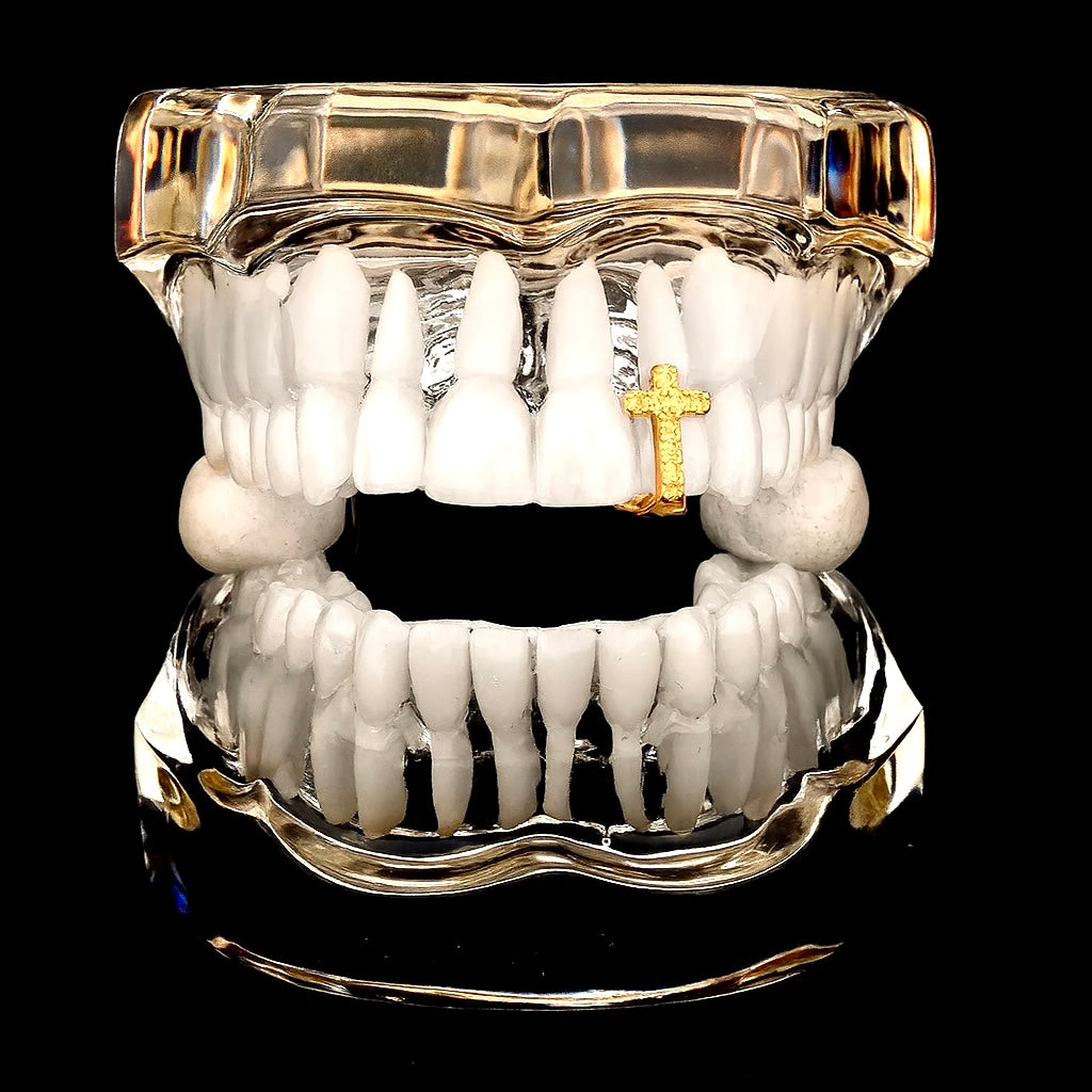 Grillz Single Cross - Oro
