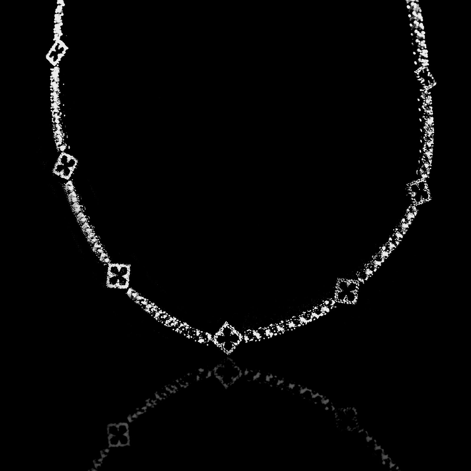 Collana Tennis Cleef - Black