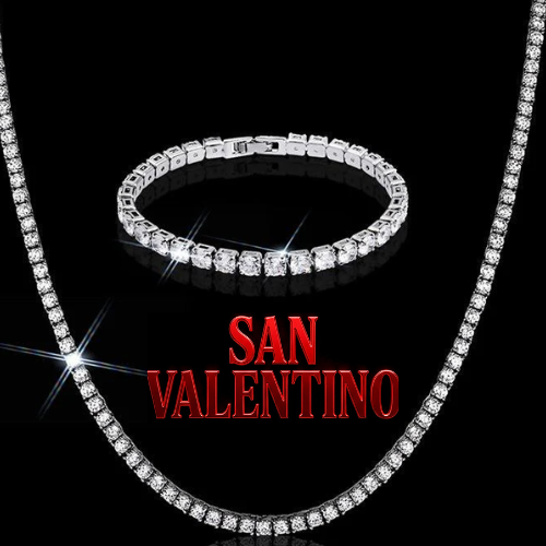 SET TENNIS - Collana & Bracciale - Silver