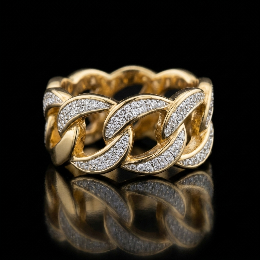 Anello Drip Cuban - Oro