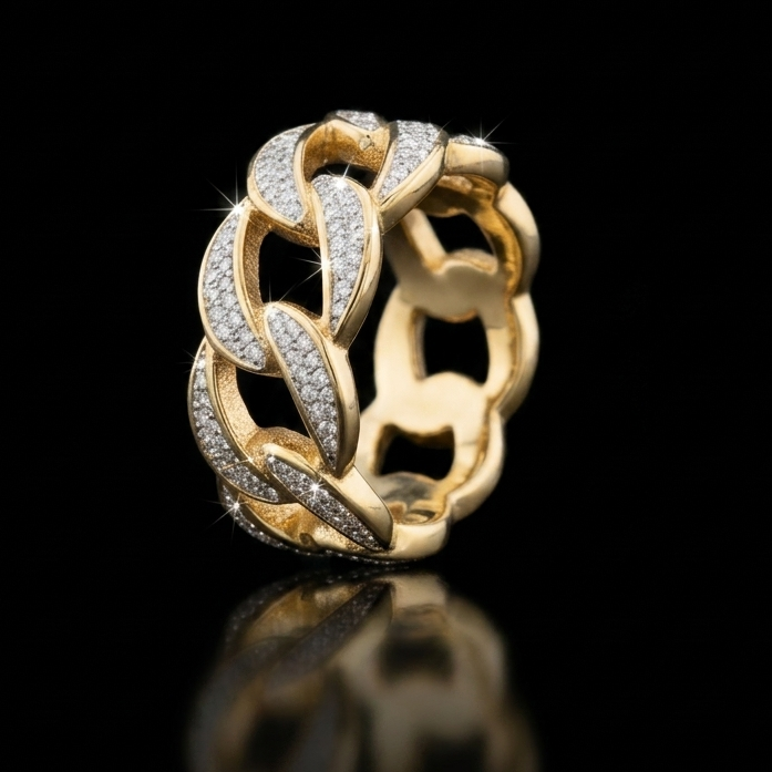 Anello Drip Cuban - Oro