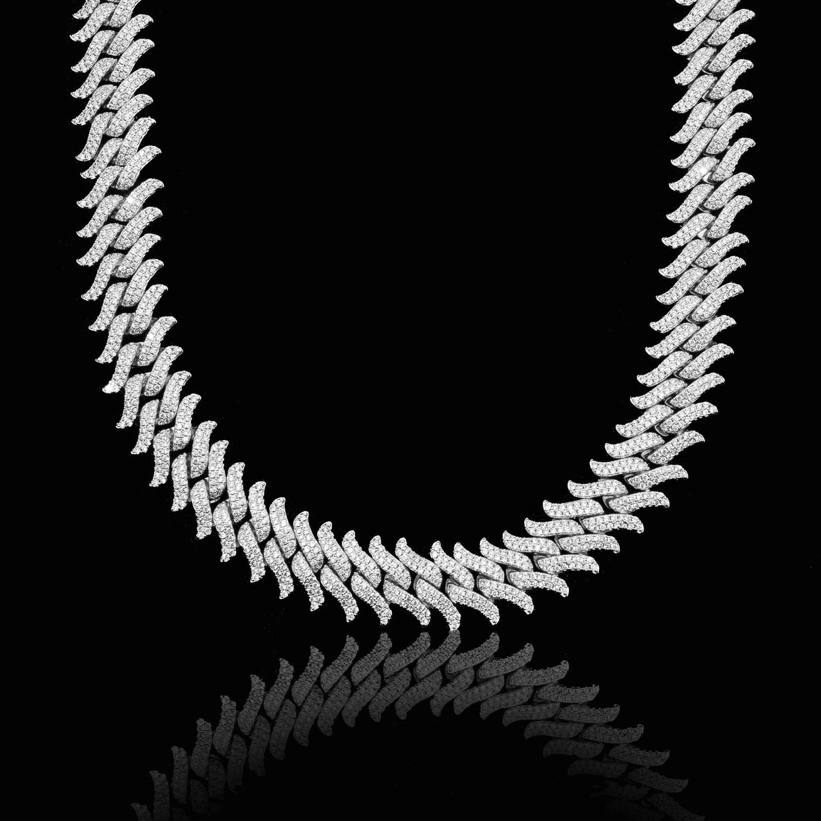 Collana Cuban Spikes - Silver
