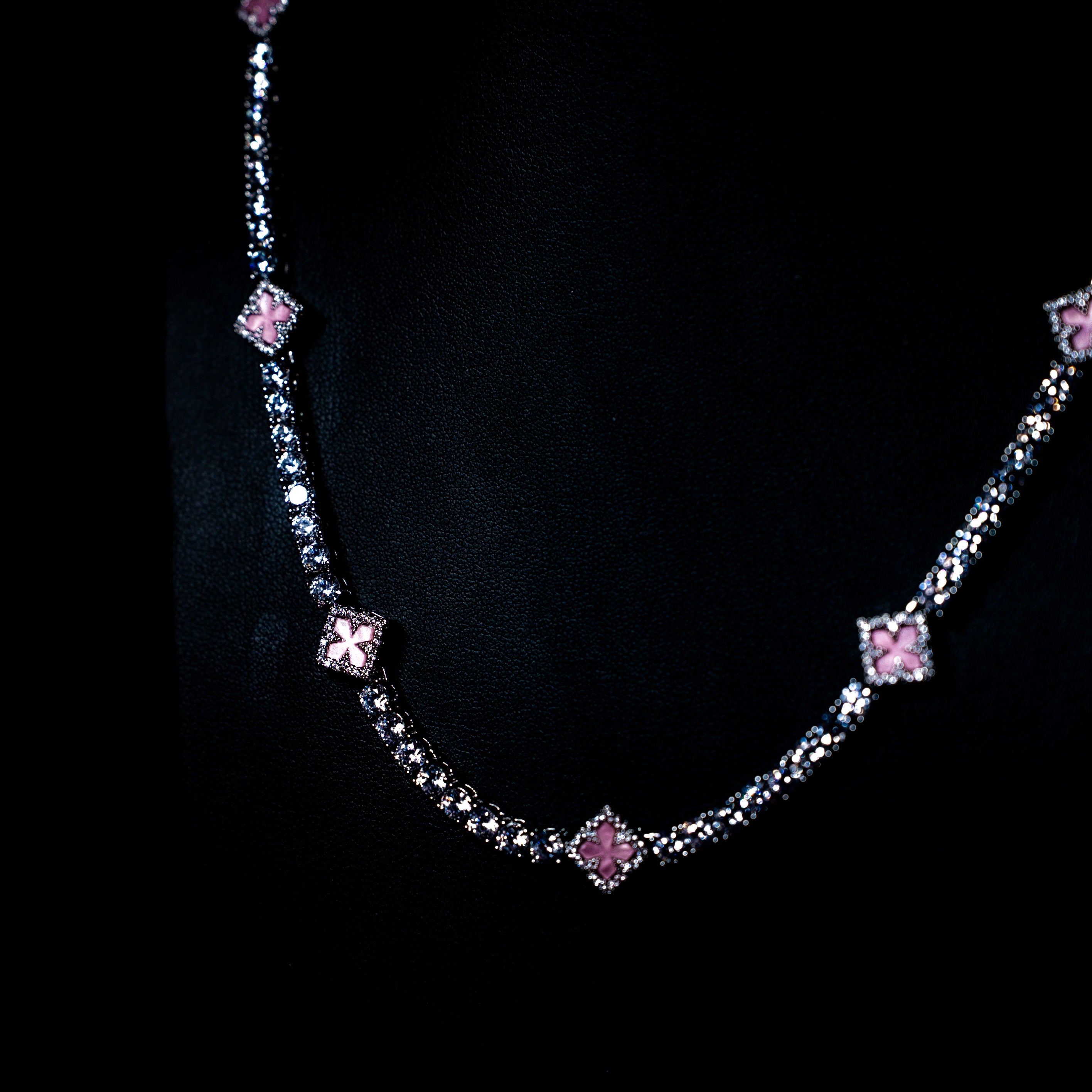 Collana Tennis Cleef - Pink