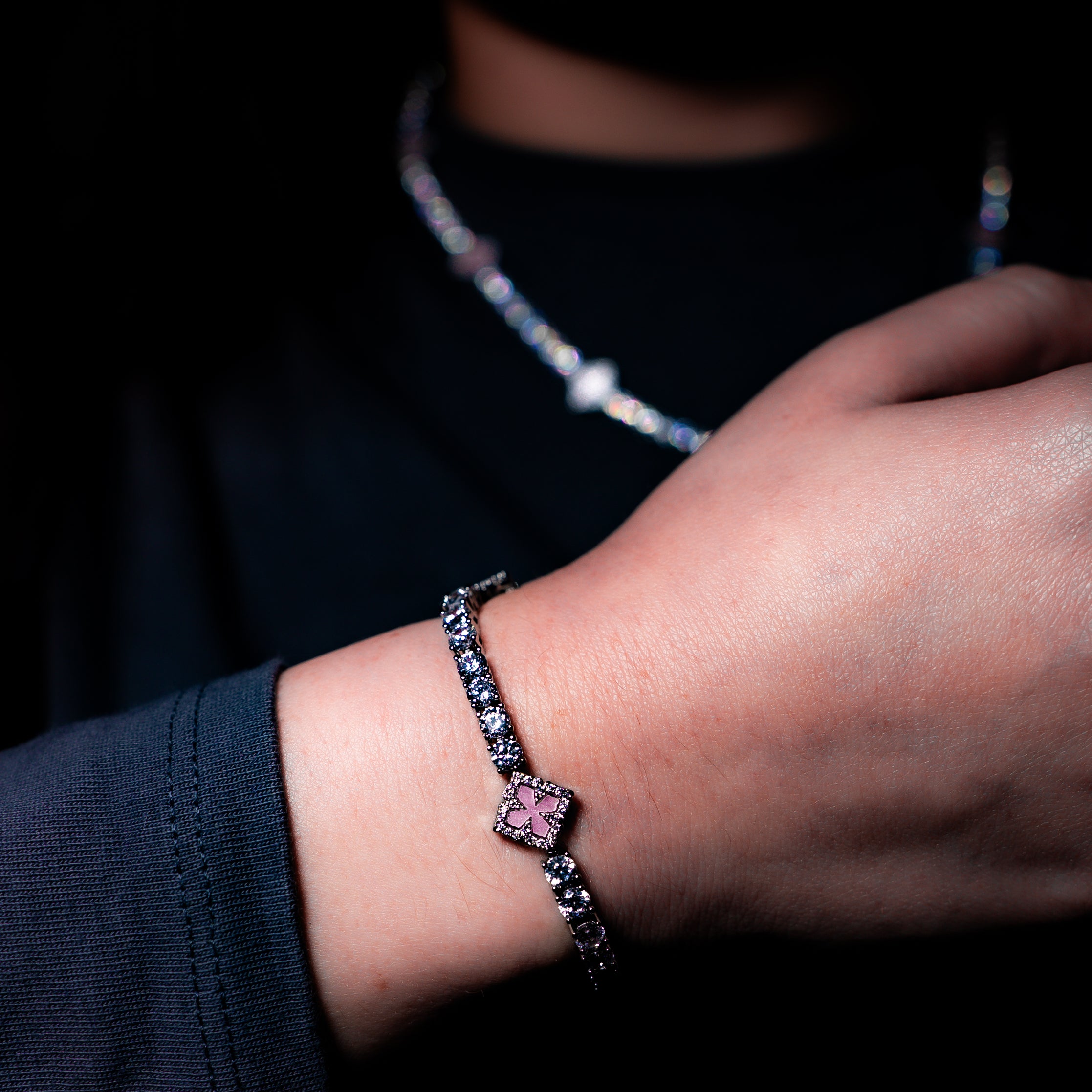 Bracciale Tennis Cleef - Pink