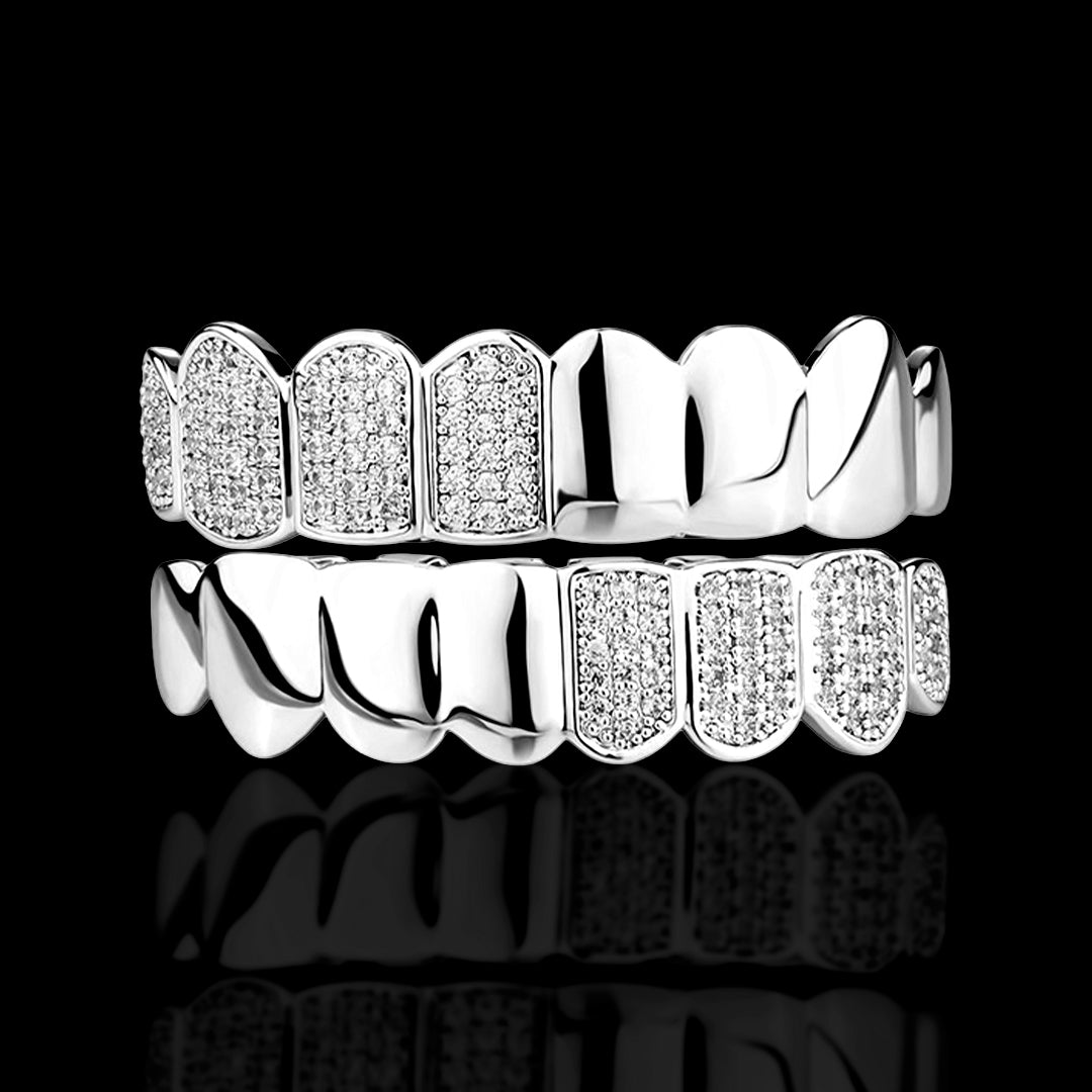 Grillz Half Diamond - Silver