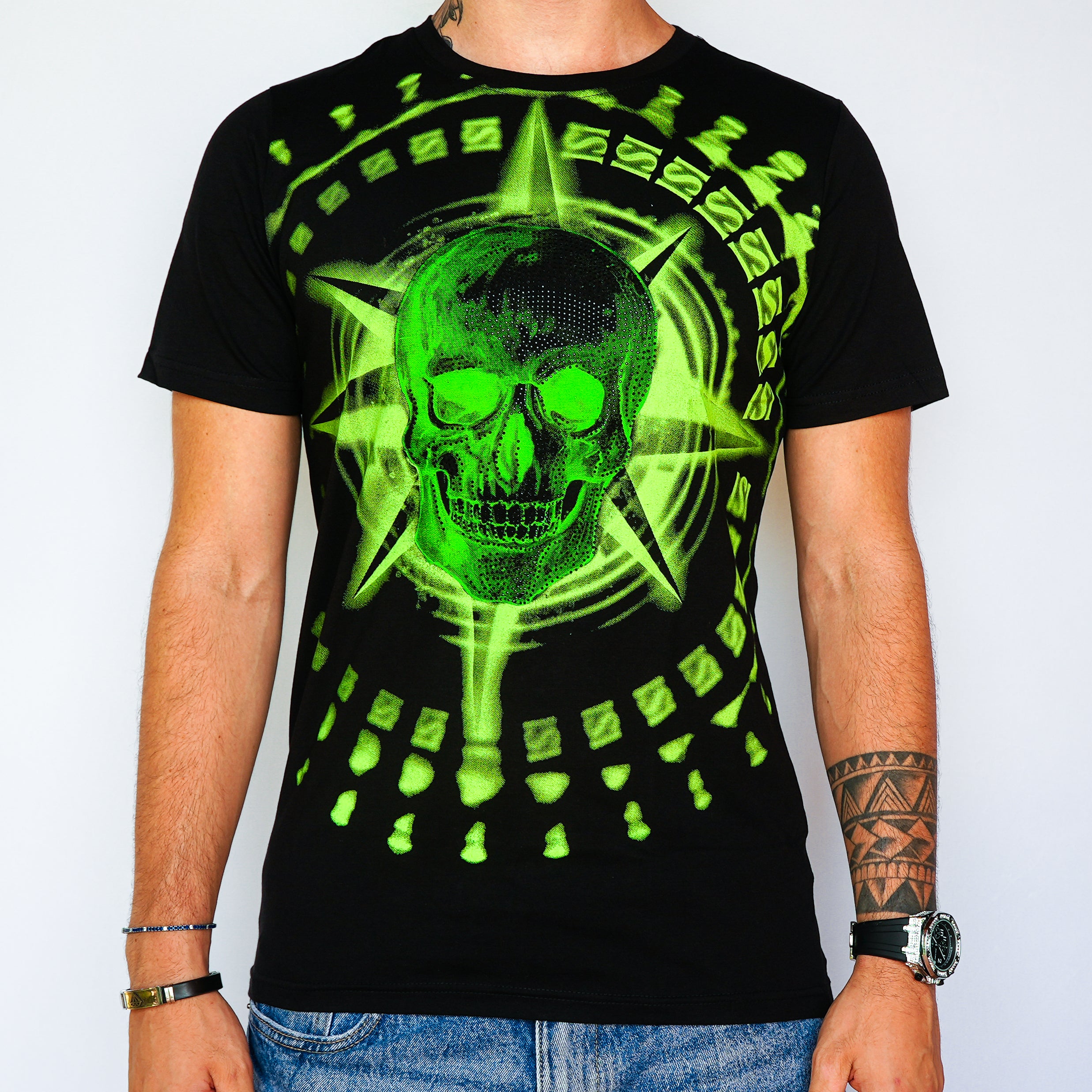 T-Shirt Acid Skull - Nera