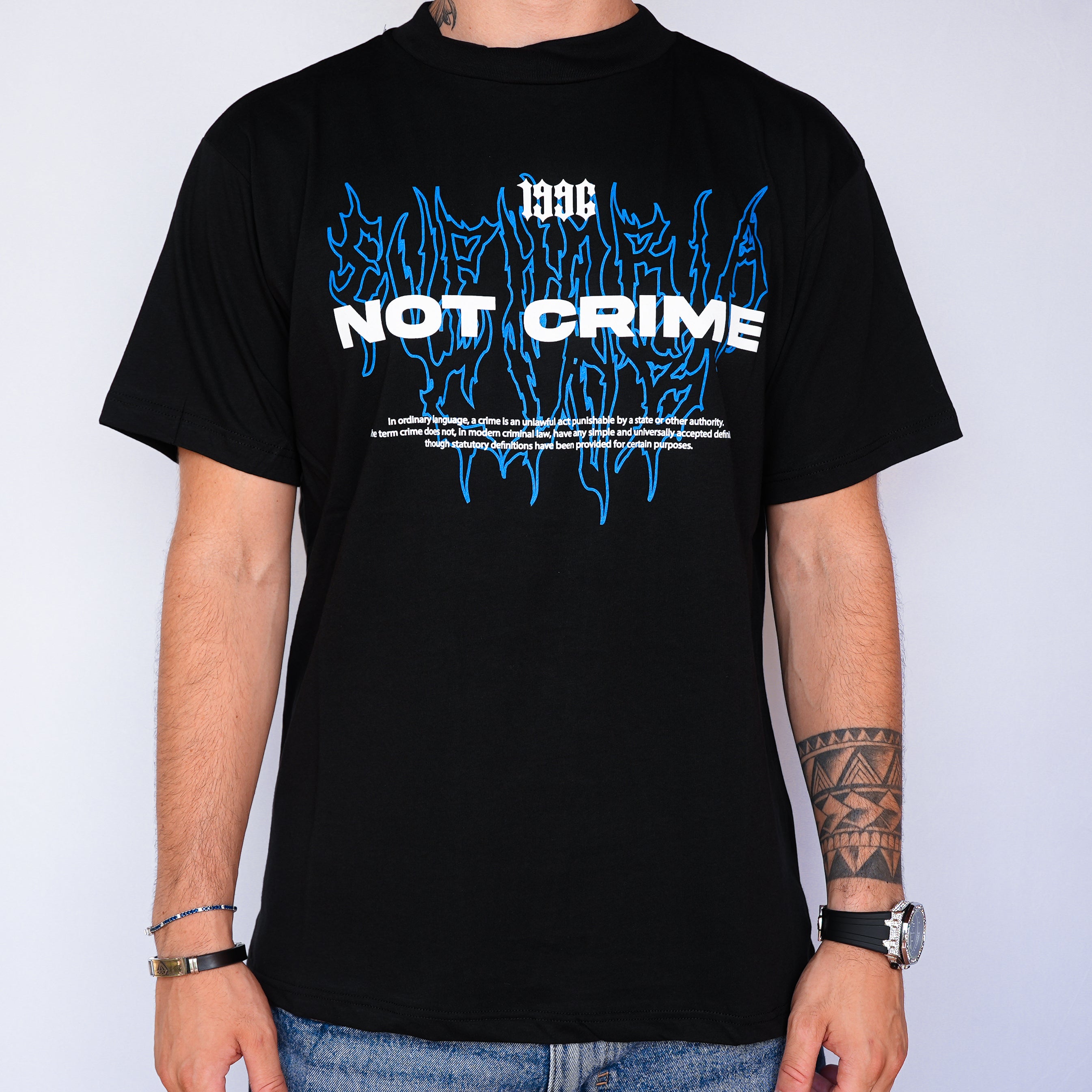 T-Shirt Not Crime - Nera