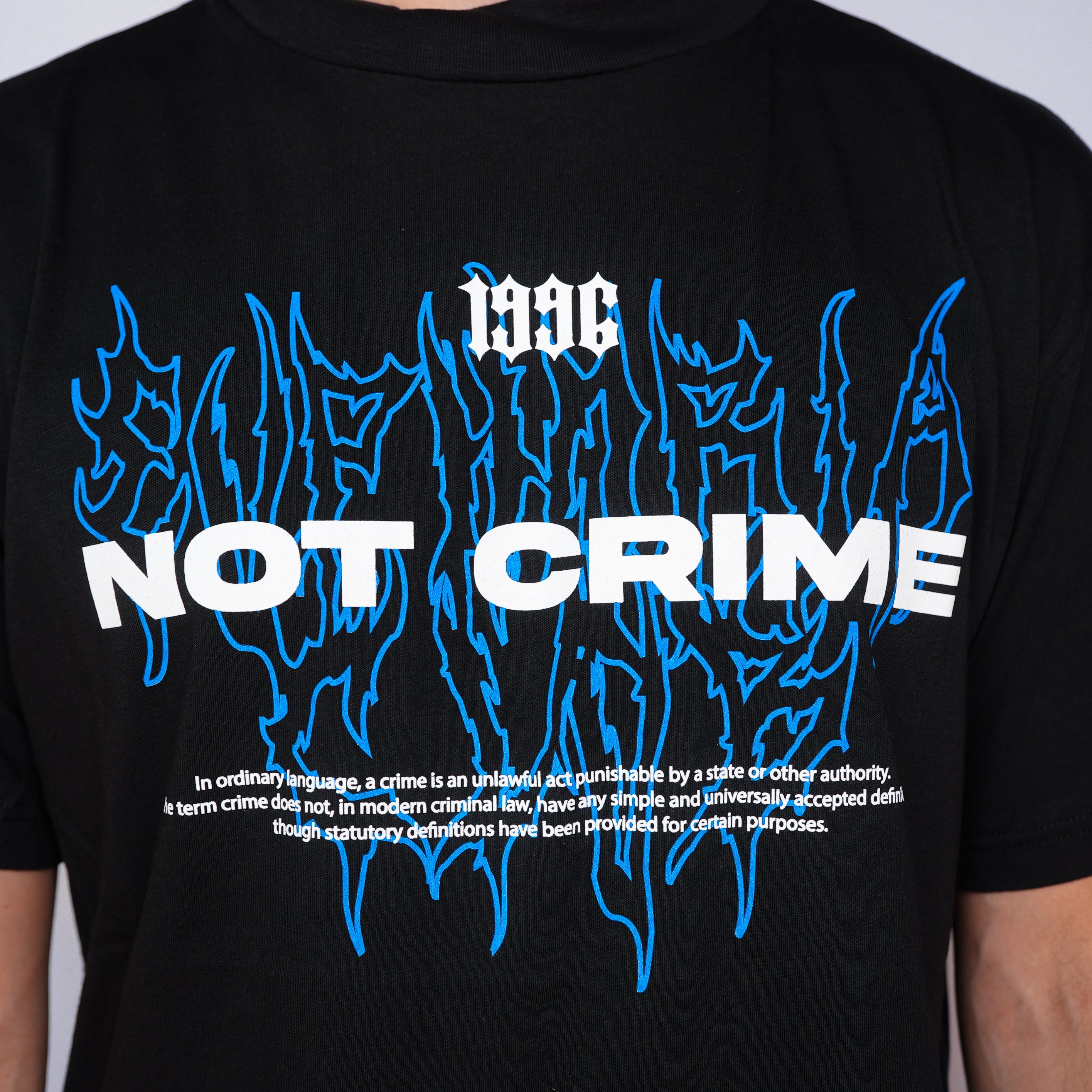 T-Shirt Not Crime - Nera